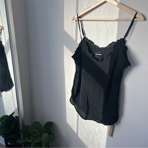 Reformation sheer ruffle lined adjustable tank